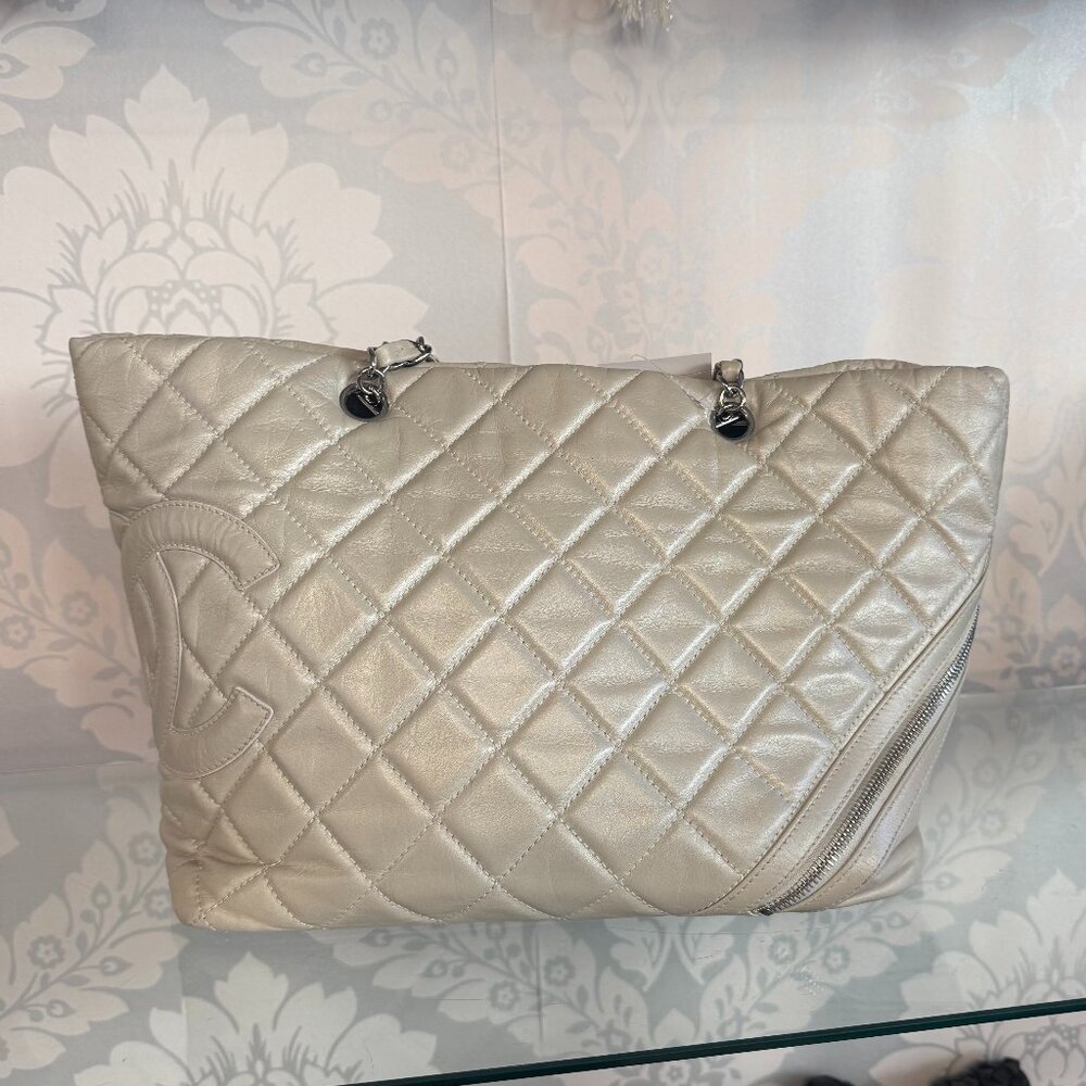 Chanel Cambon Cotton Club Chain Tote Bag